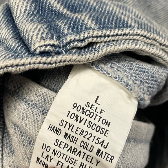 Blue B Collection Rhinestone Fringe Denim Jacket Womens Large AS IS - Picture 8 of 8